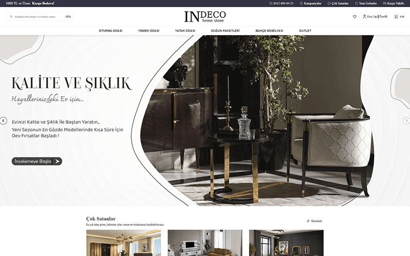 Indeco Mobilya ekran görüntüsü